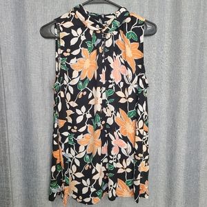 Loft Floral top/blouse sleeveless sz M